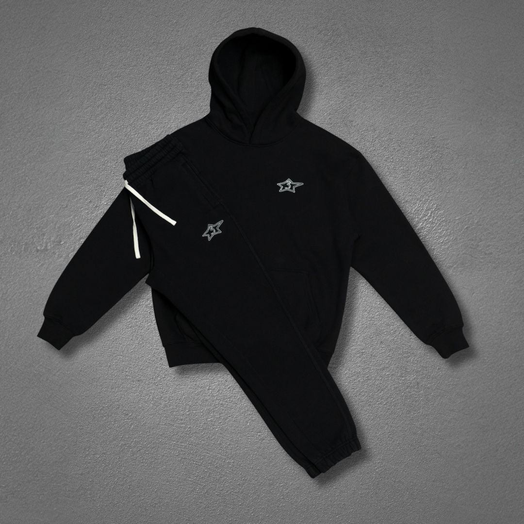 Off Court Tracksuit - Cuffed Fit - black