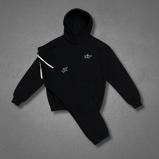 Off Court Tracksuit - Cuffed Fit - black