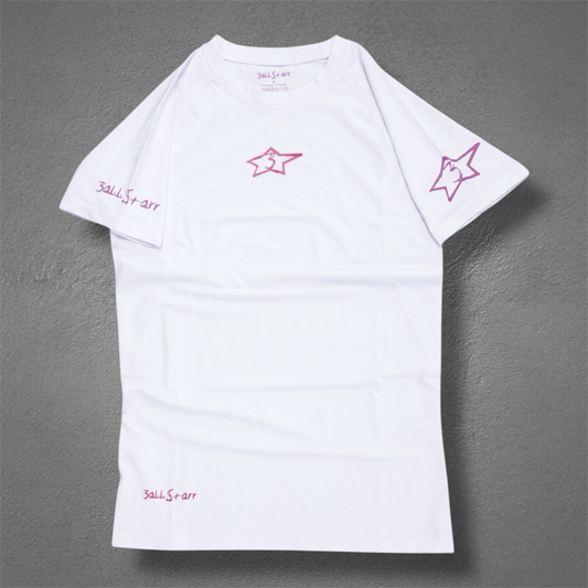 Game Day Compression Shirt - white/pink